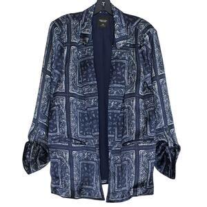 Vera Wang Blazer Y2K Academia Retro Coastal Grandma Statement Old Money Blue XXL